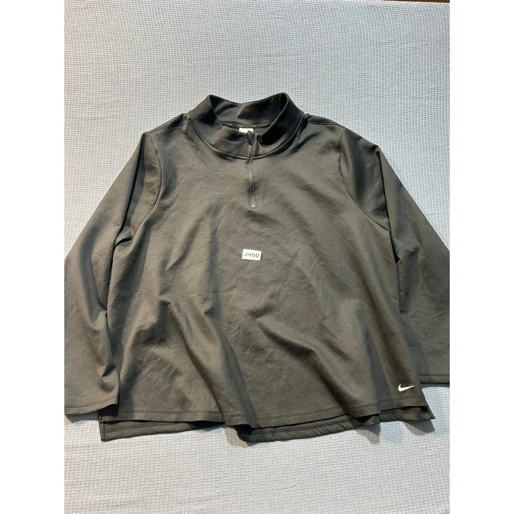 Nike Therma-FIT Quarter Zip Pullover Womens Sz 3X Black